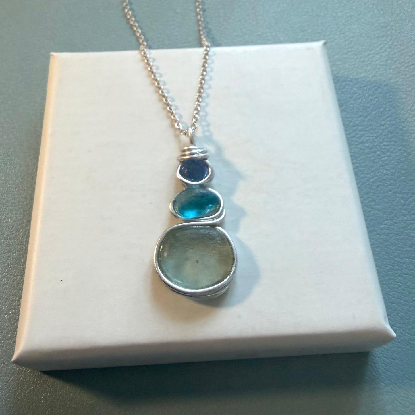 Three Piece Seaham Sea Glass Pendant