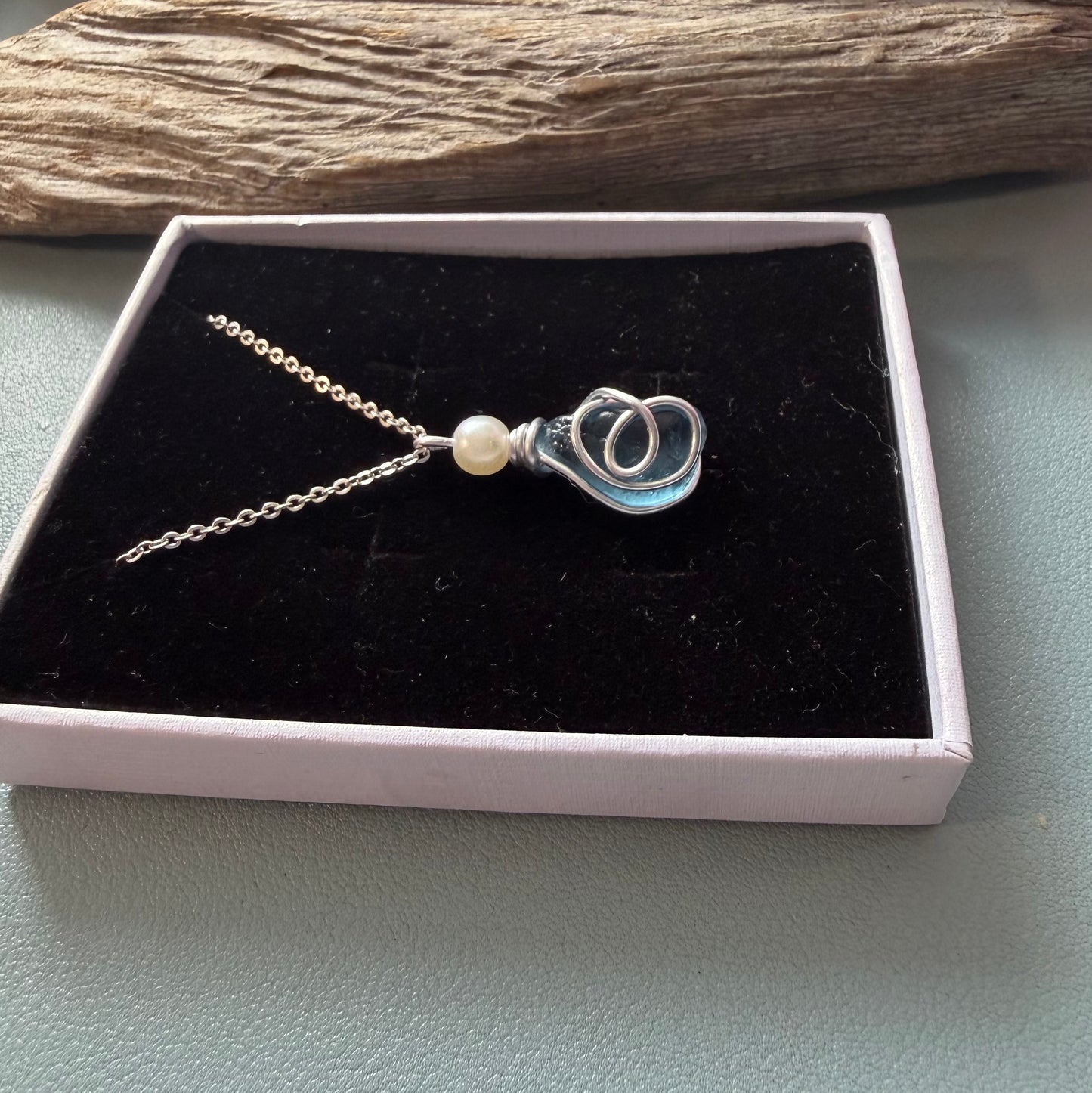 Scottish Highlands Blue Swirly Pendant