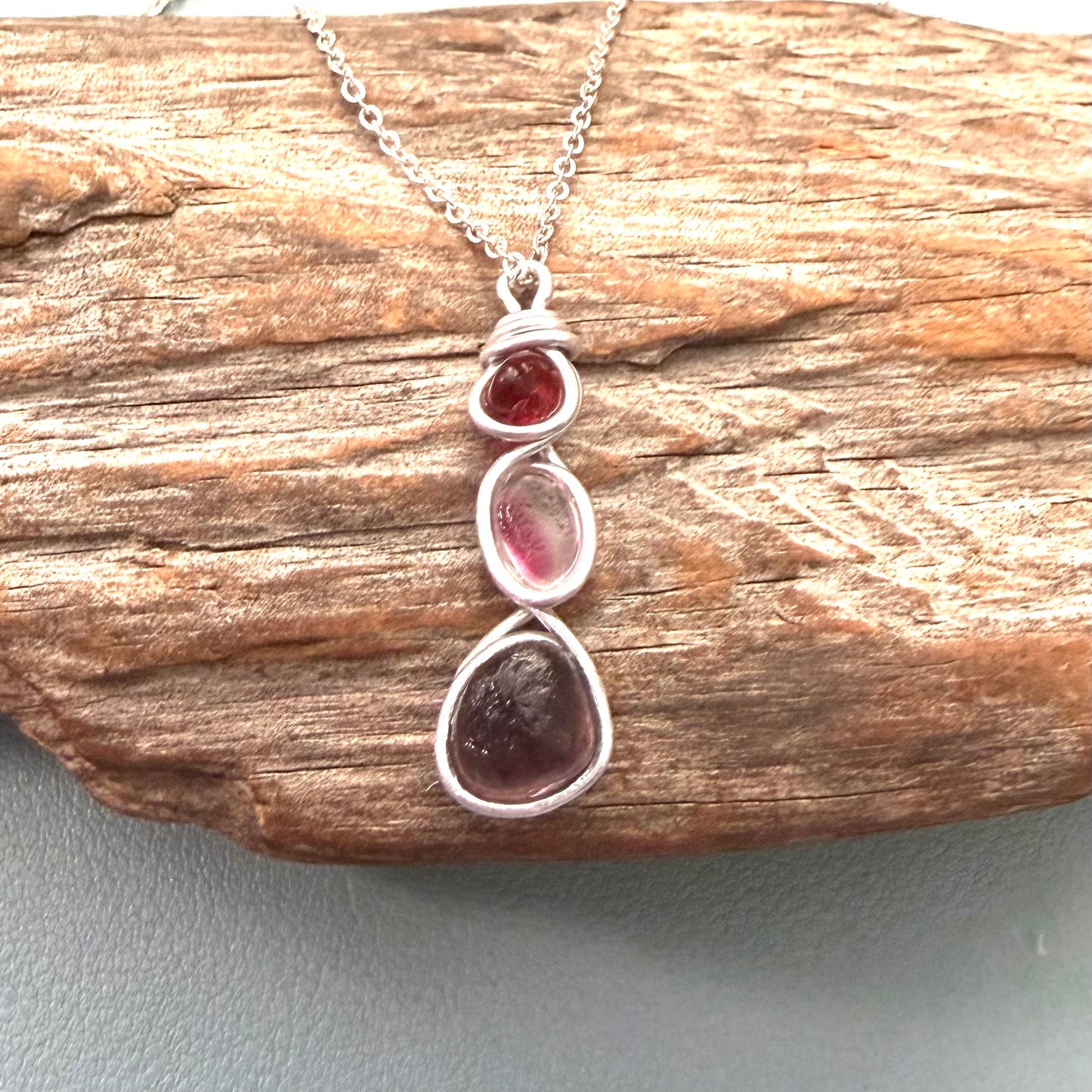 Three Piece Seaham Sea Glass Pendant