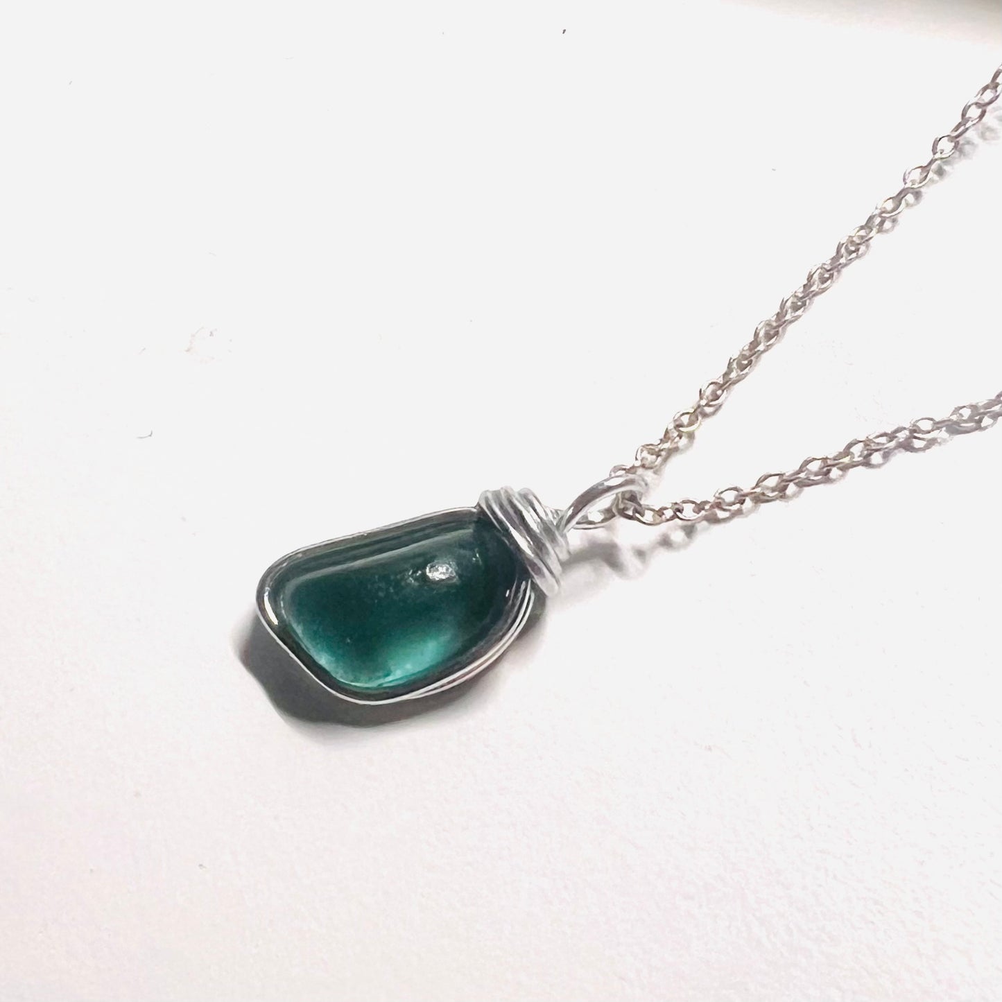 Turquoise Seaham Sea Glass Pendant