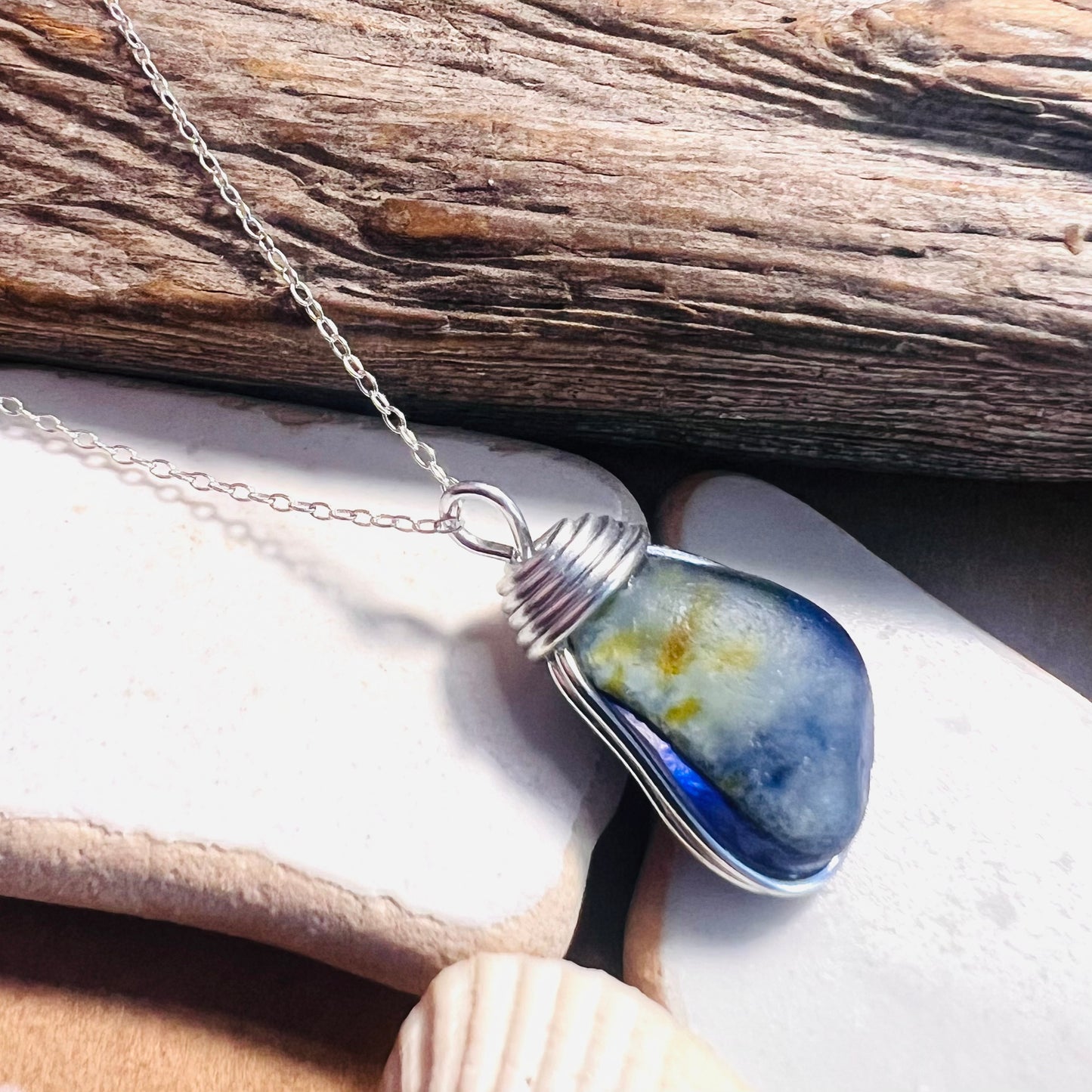 Seaham Sea Glass Chunky Multi Pendant