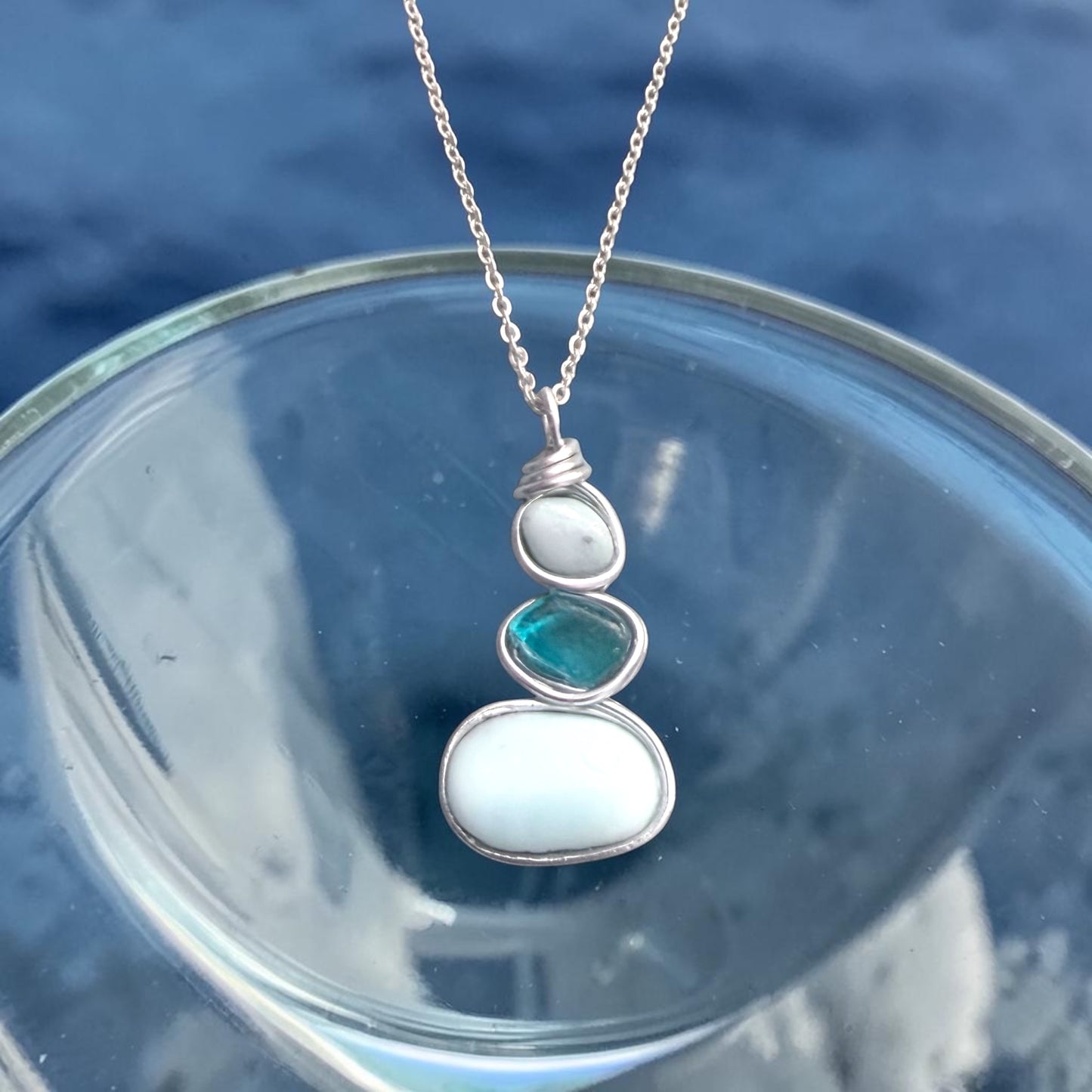 Three Piece Seaham Sea Glass Pendant