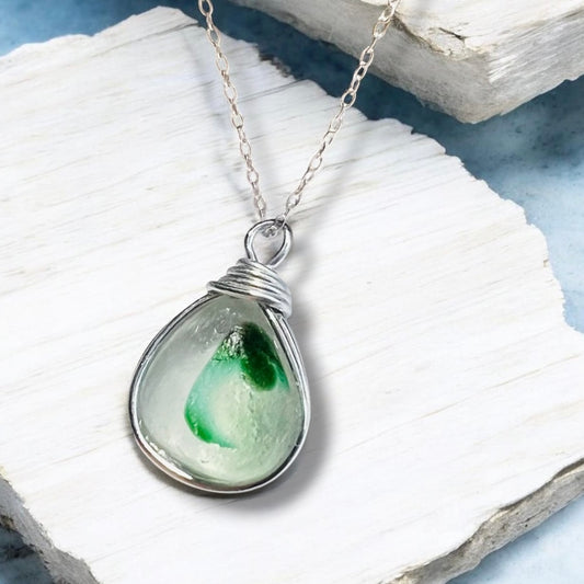 Seaham Sea Glass Multi Tone Pendant