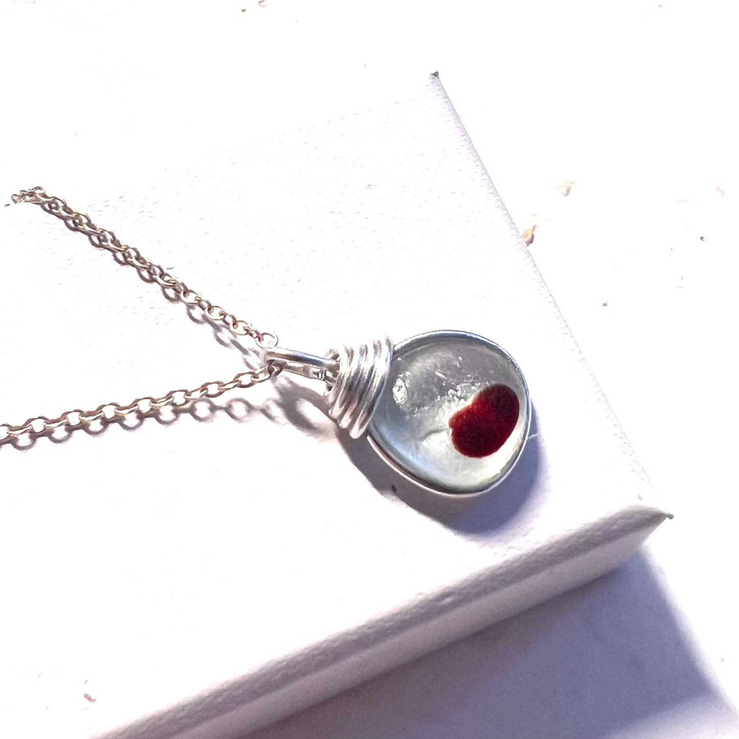 Red Dot Seaham Sea Glass Multi Tone Pendant