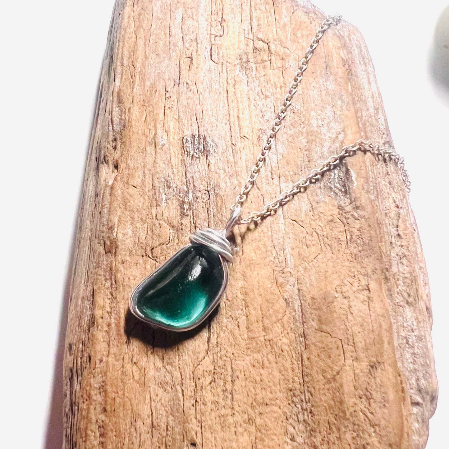 Turquoise Seaham Sea Glass Pendant