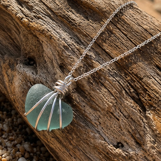 Scottish Highlands Chunky Aqua Pendant
