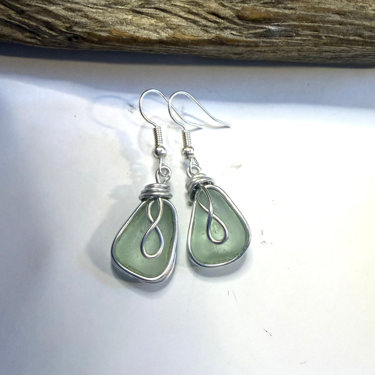 Seaham Sea Glass Swirly Earrings
