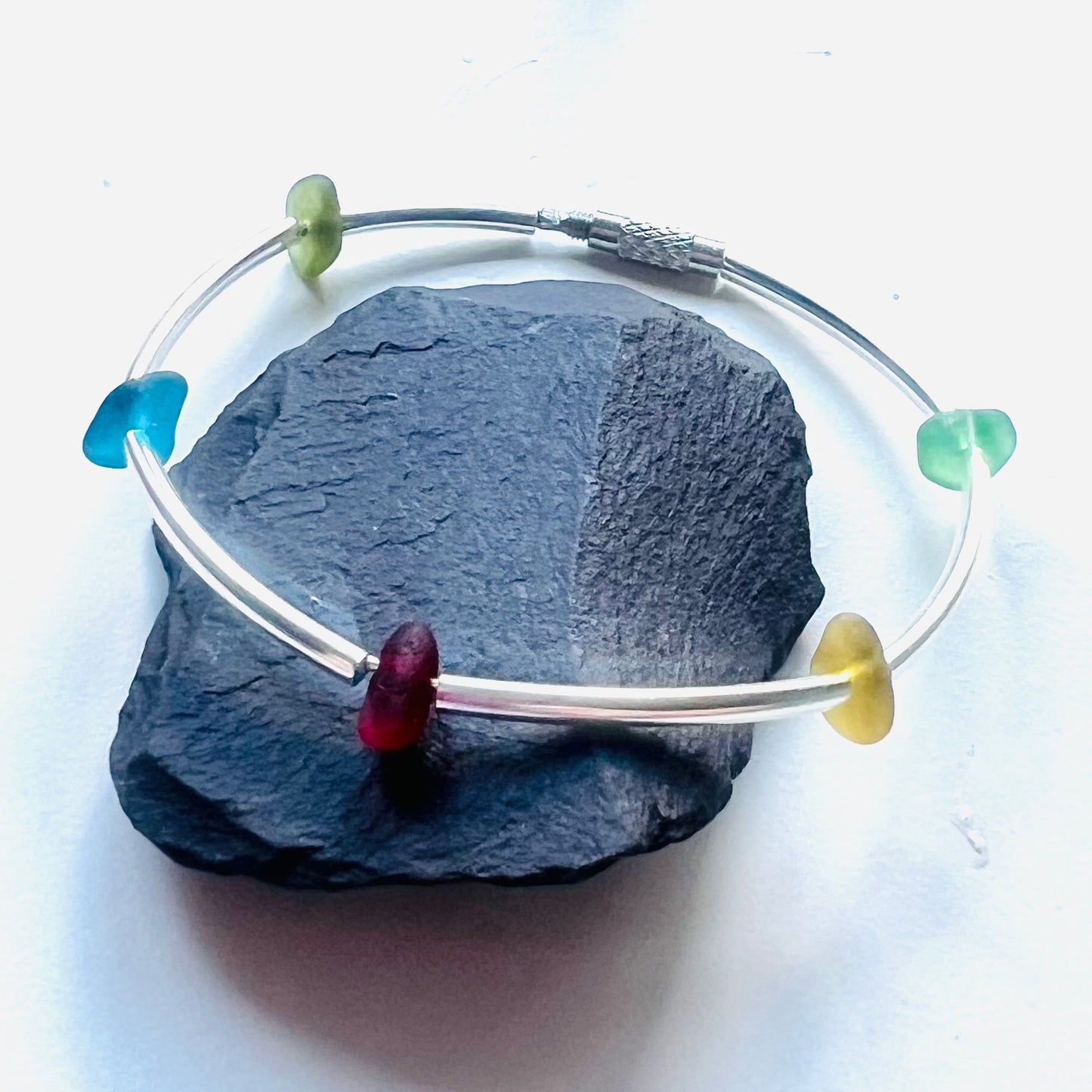 Seaham Sea Glass Bangle Bracelet
