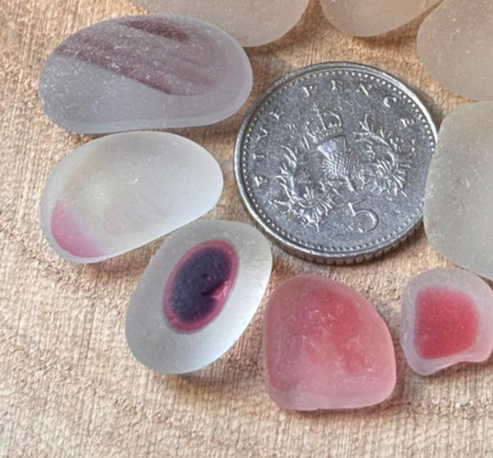 💓💜NOW SOLD OUT💜💕 Very Rare Pink and Purple Sea Glass Multi Pendant