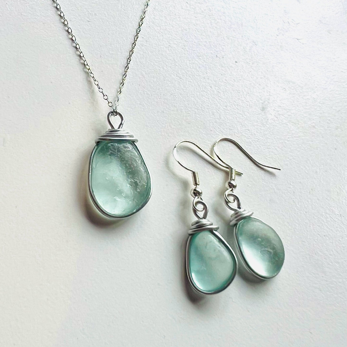 Aqua Seaham Sea Glass Jewellery Set