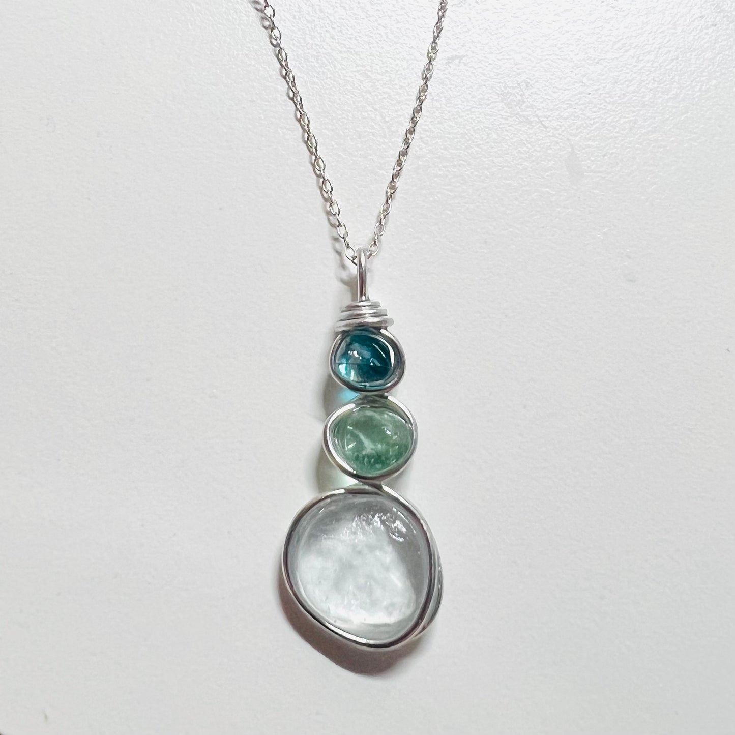 Three Piece Seaham Sea Glass Pendant