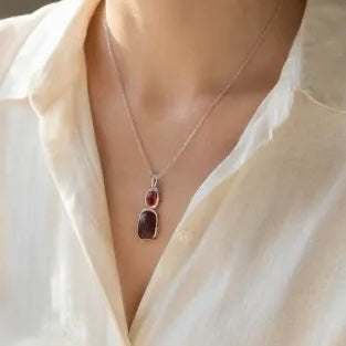 Rare Red and Orange Seaham Sea Glass Pendant