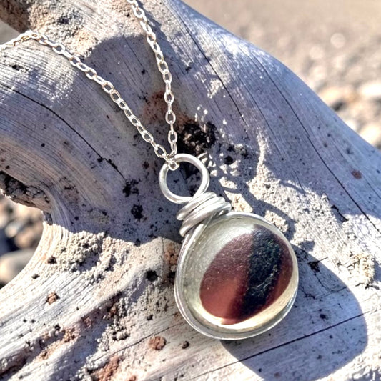 Large Rare Maroon Seaham Sea Glass Multi