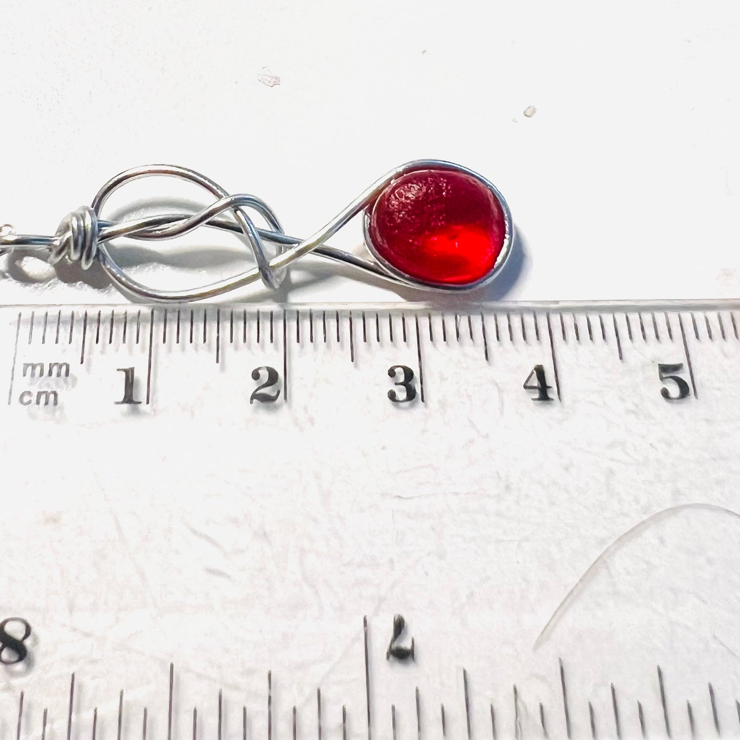 Rare Red Seaham Sea Glass Pendant