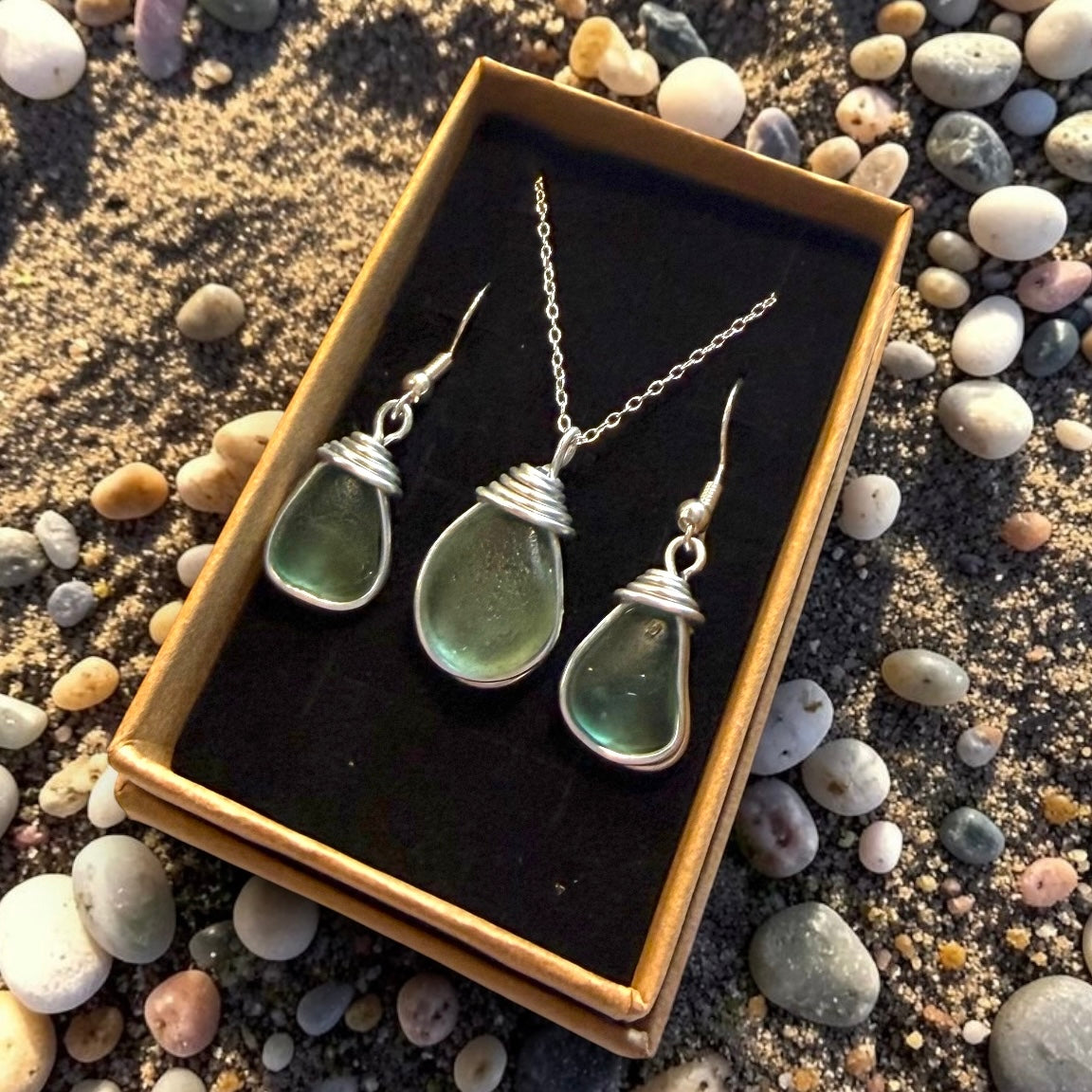 Seaham Sea Glass Jewellery Set