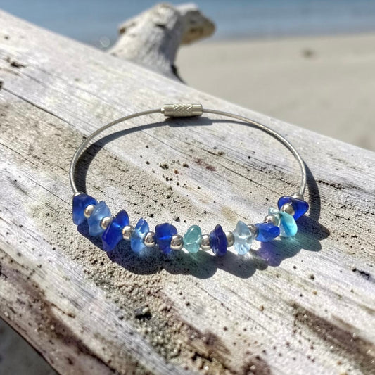 Sea Glass Blues Bangle