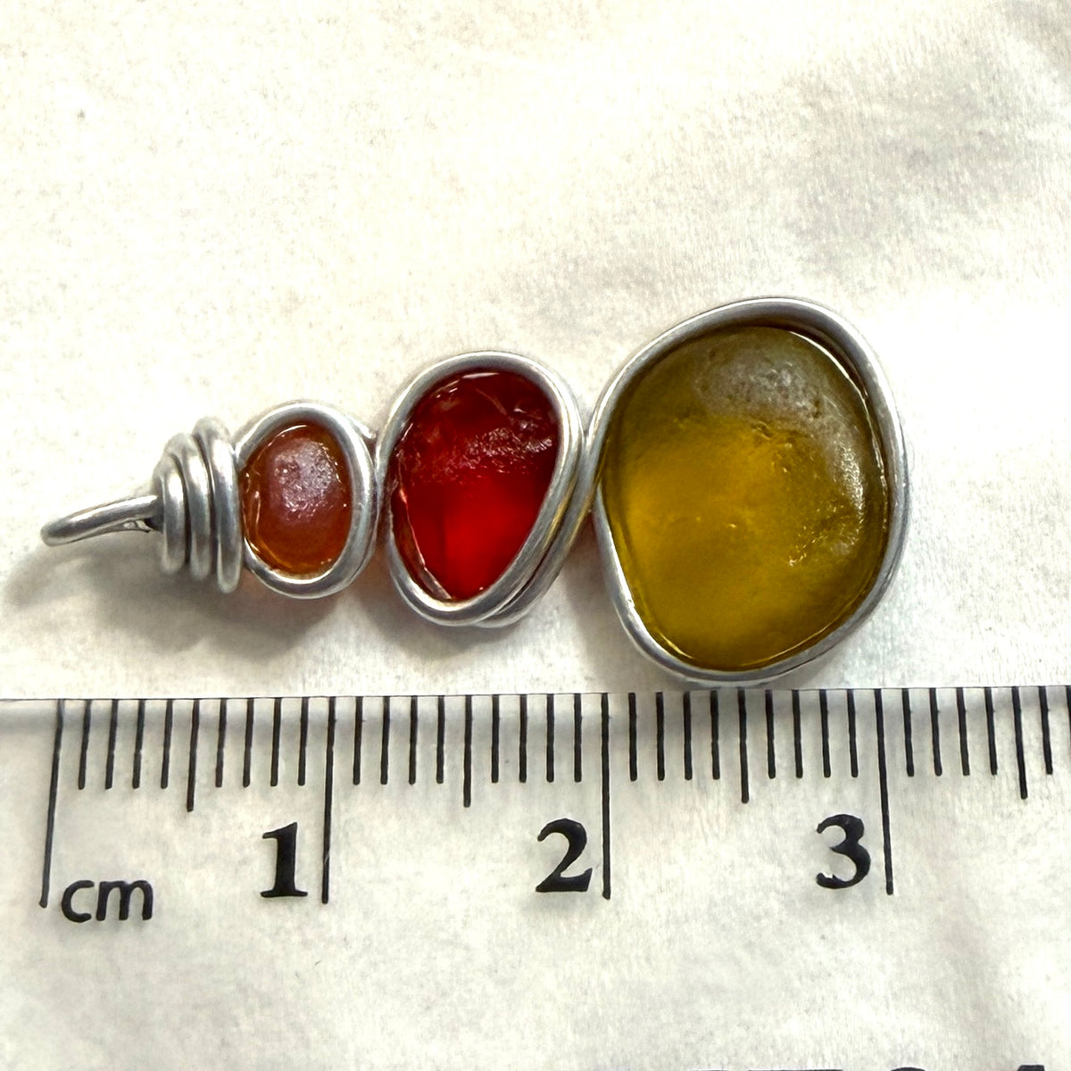 Three Piece Seaham Sea Glass Pendant