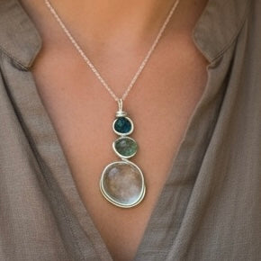 Three Piece Seaham Sea Glass Pendant