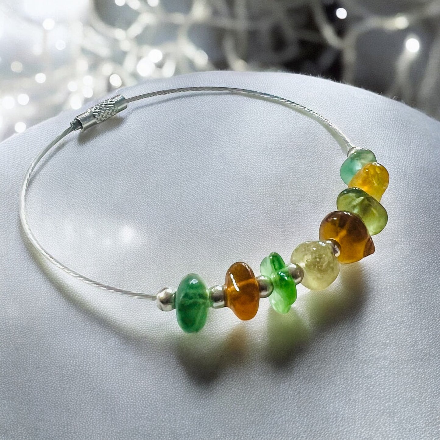 Seaham Sea Glass Autumn Shades Bangle