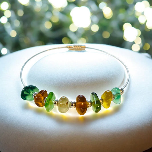 Seaham Sea Glass Autumn Shades Bangle