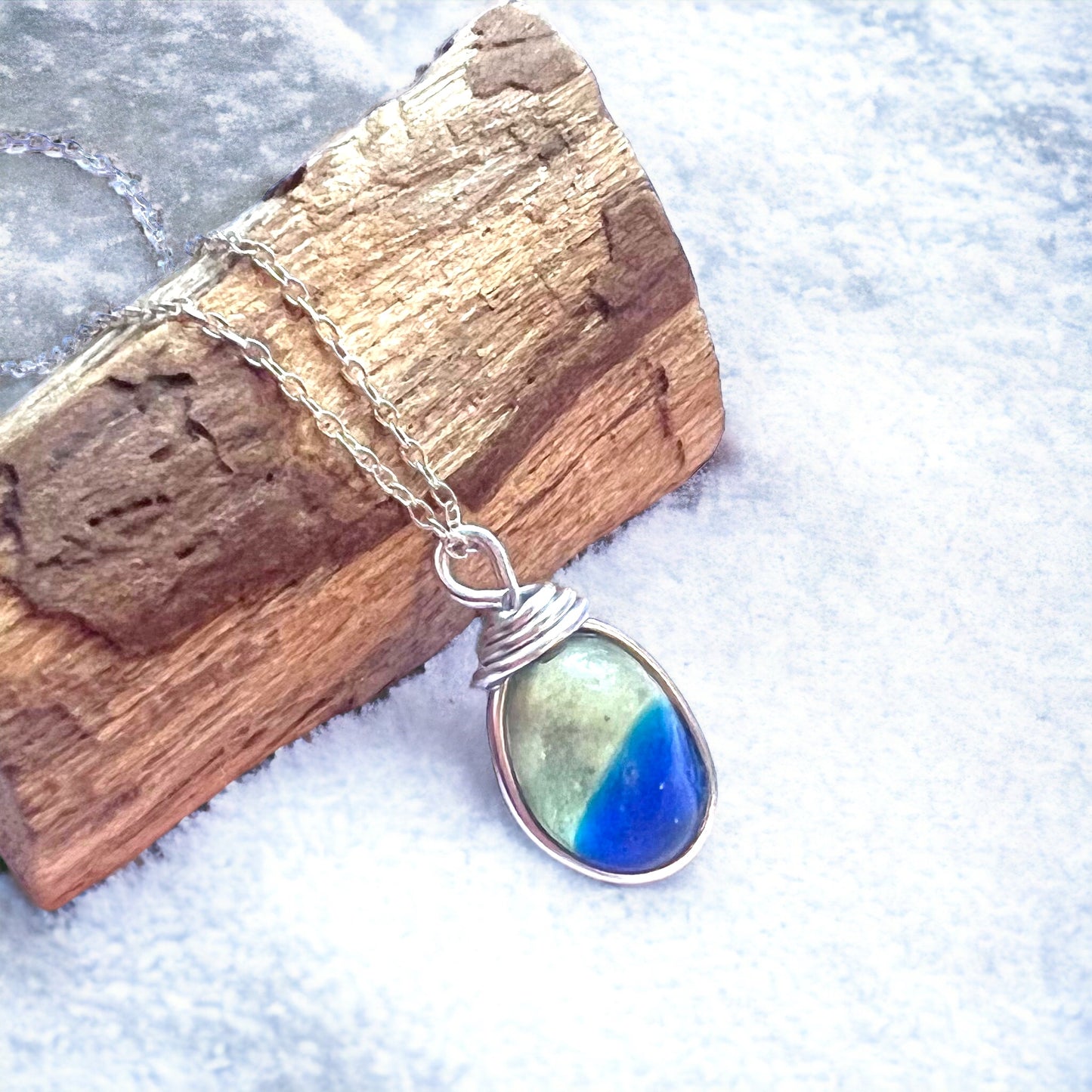 Two Tone Seaham Sea Glass Pendant