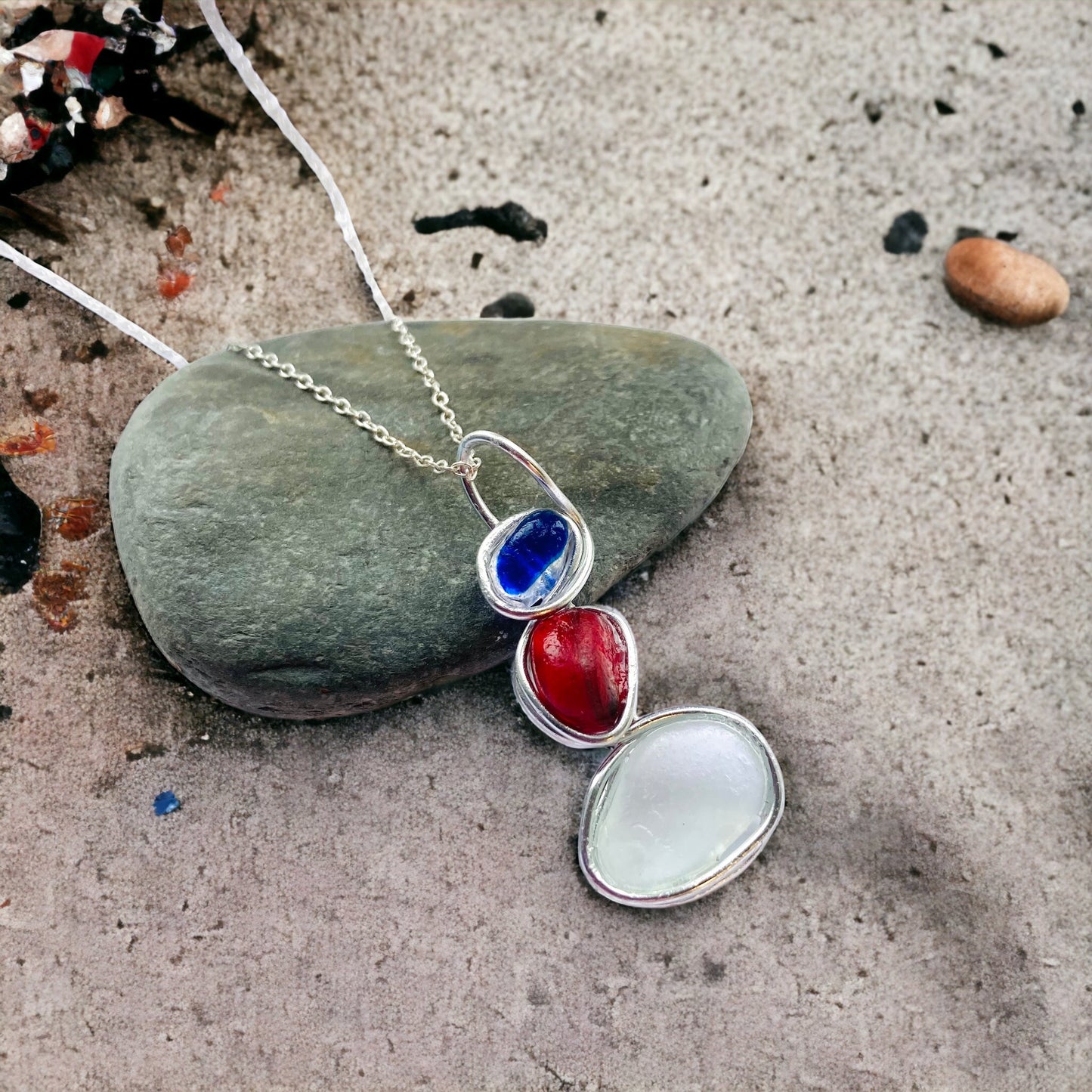 Three Piece Seaham Sea Glass Pendant