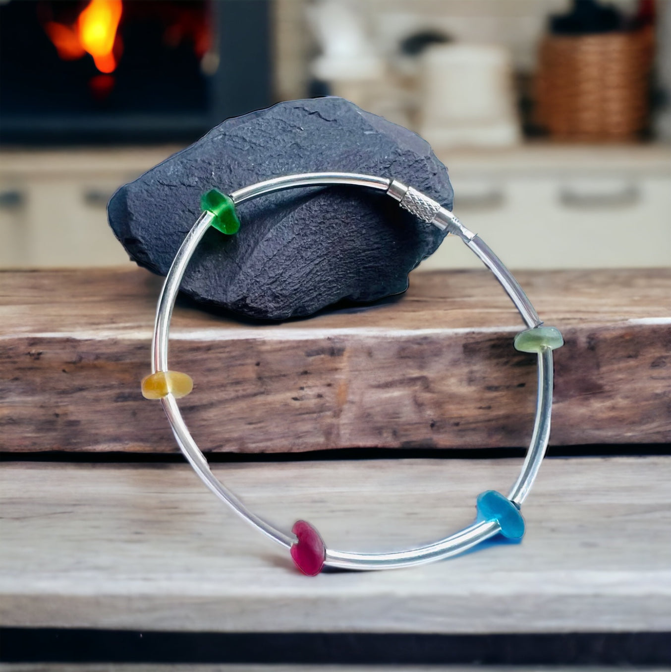 Seaham Sea Glass Bangle Bracelet