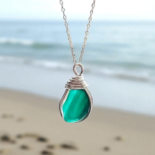Turquoise Seaham Sea Glass Multi Pendant LP