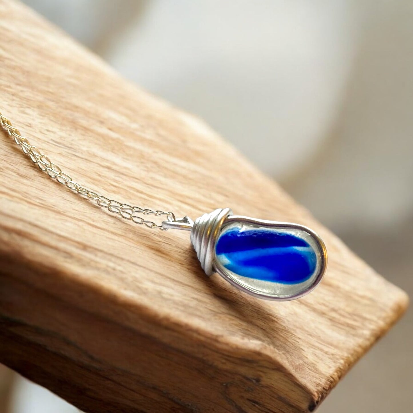 Blues Seaham Sea Glass Multicolour Pendant