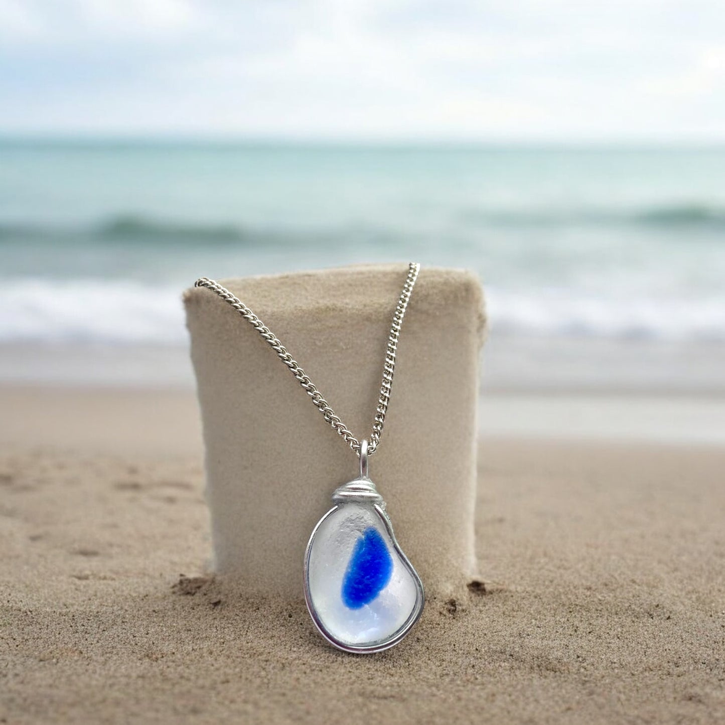 Seaham Sea Glass Multi Tone Pendant