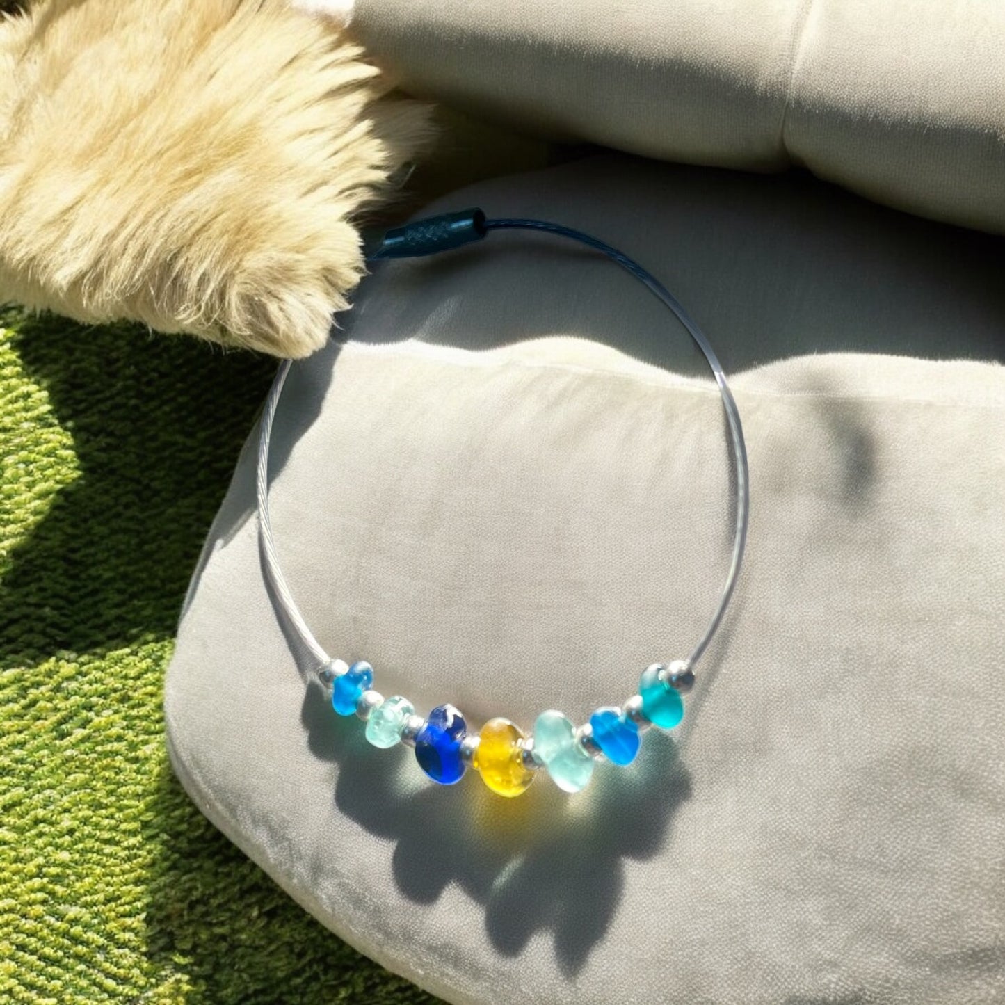 Seaham Sea Glass Blues Bangle