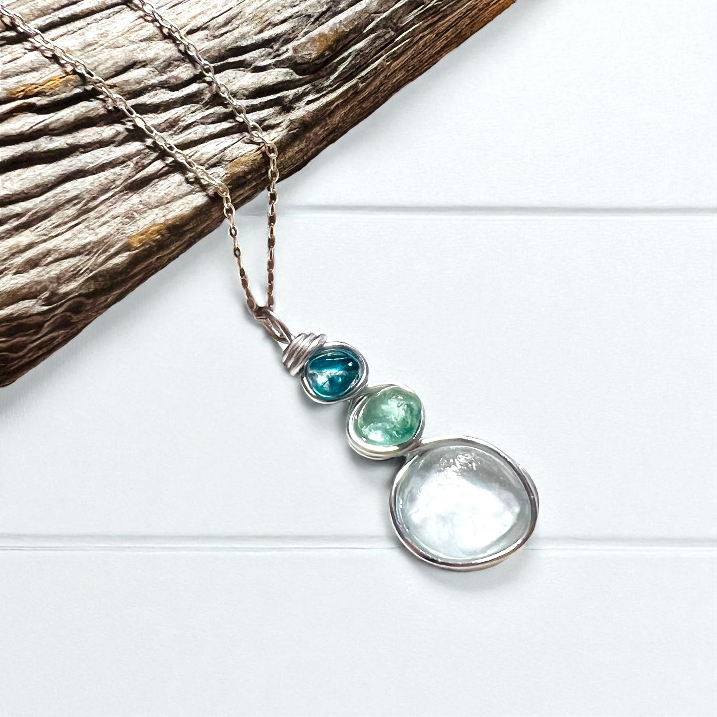 Three Piece Seaham Sea Glass Pendant
