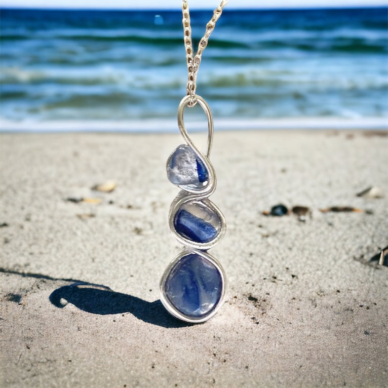 Three Piece Seaham Sea Glass Pendant