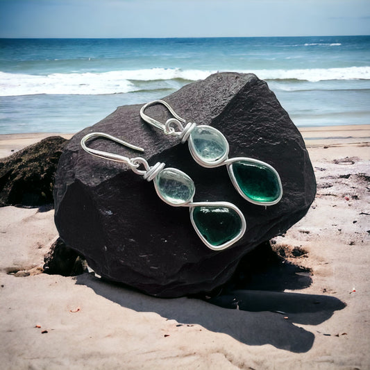 Seaham Sea Glass Earrings