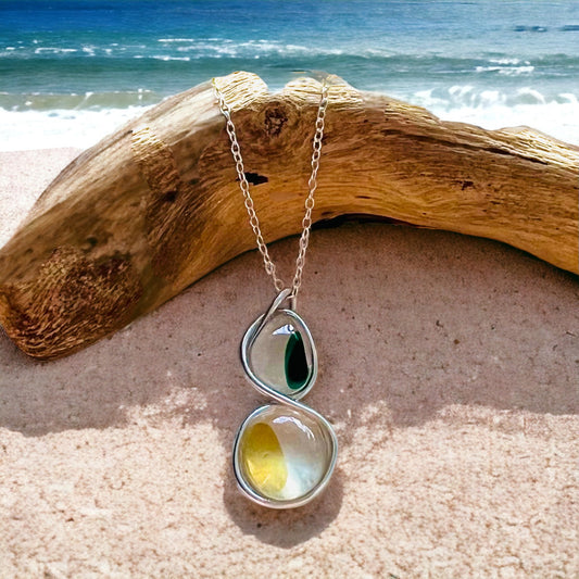 Two Piece Seaham Sea Glass Pendant