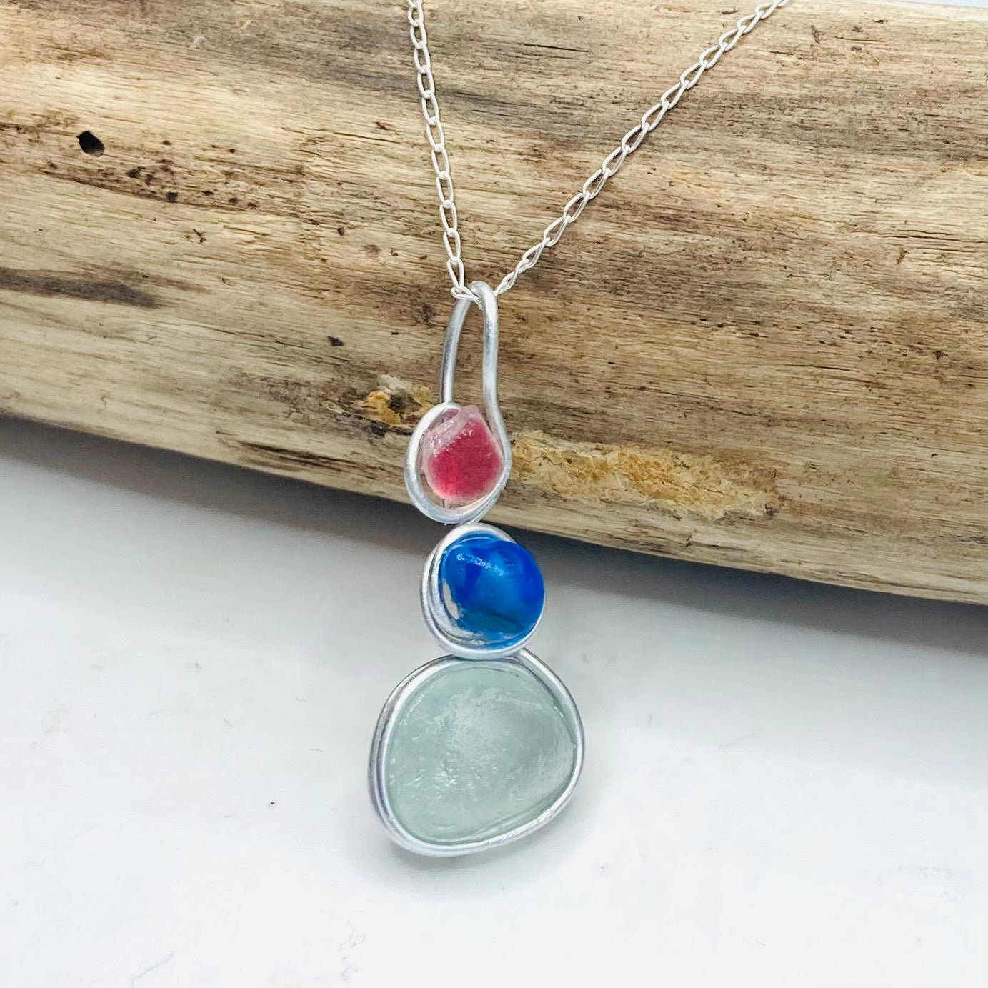Three Piece Seaham Sea Glass Pendant