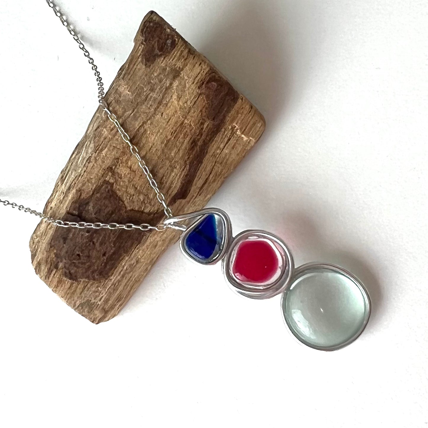 Three Piece Seaham Sea Glass Pendant