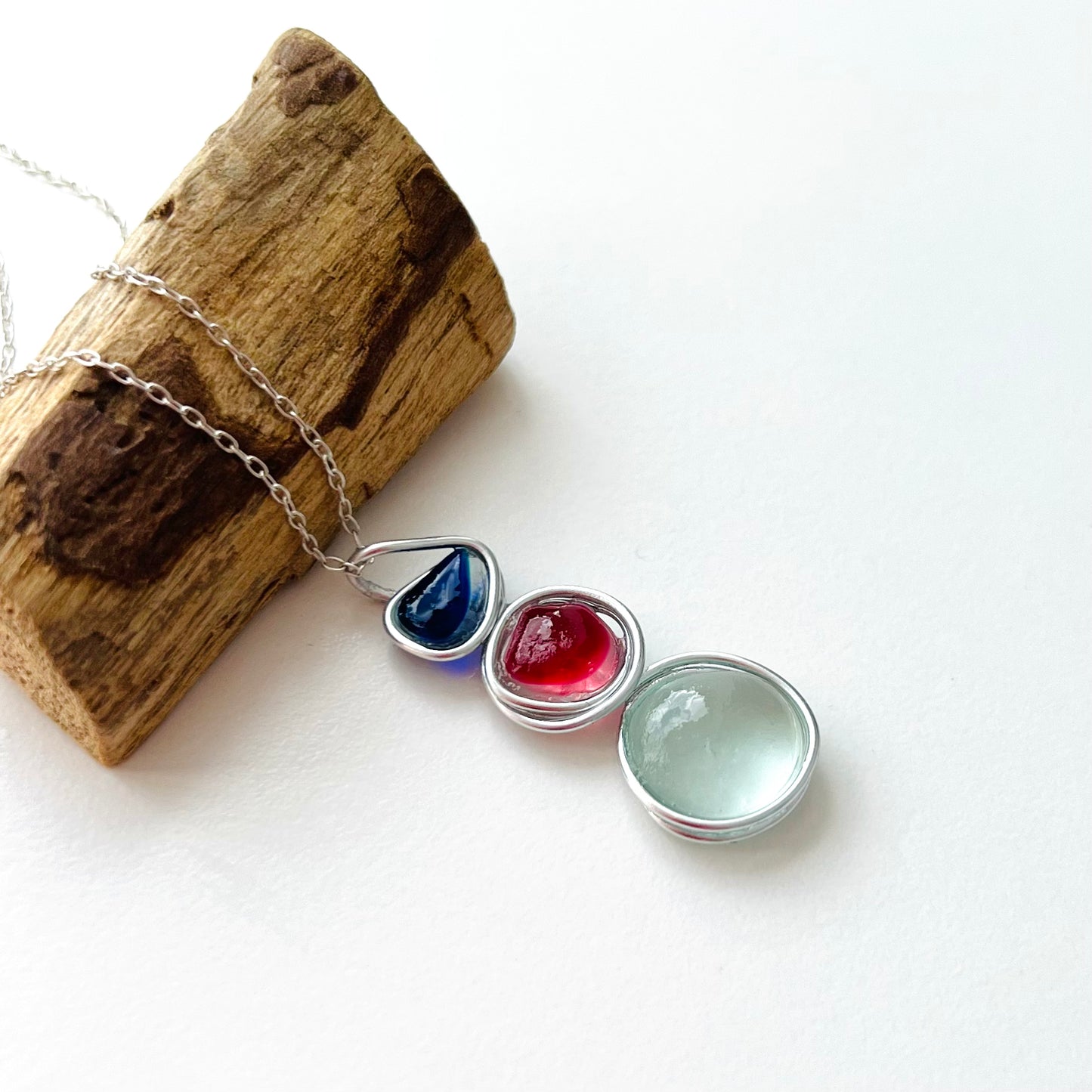 Three Piece Seaham Sea Glass Pendant
