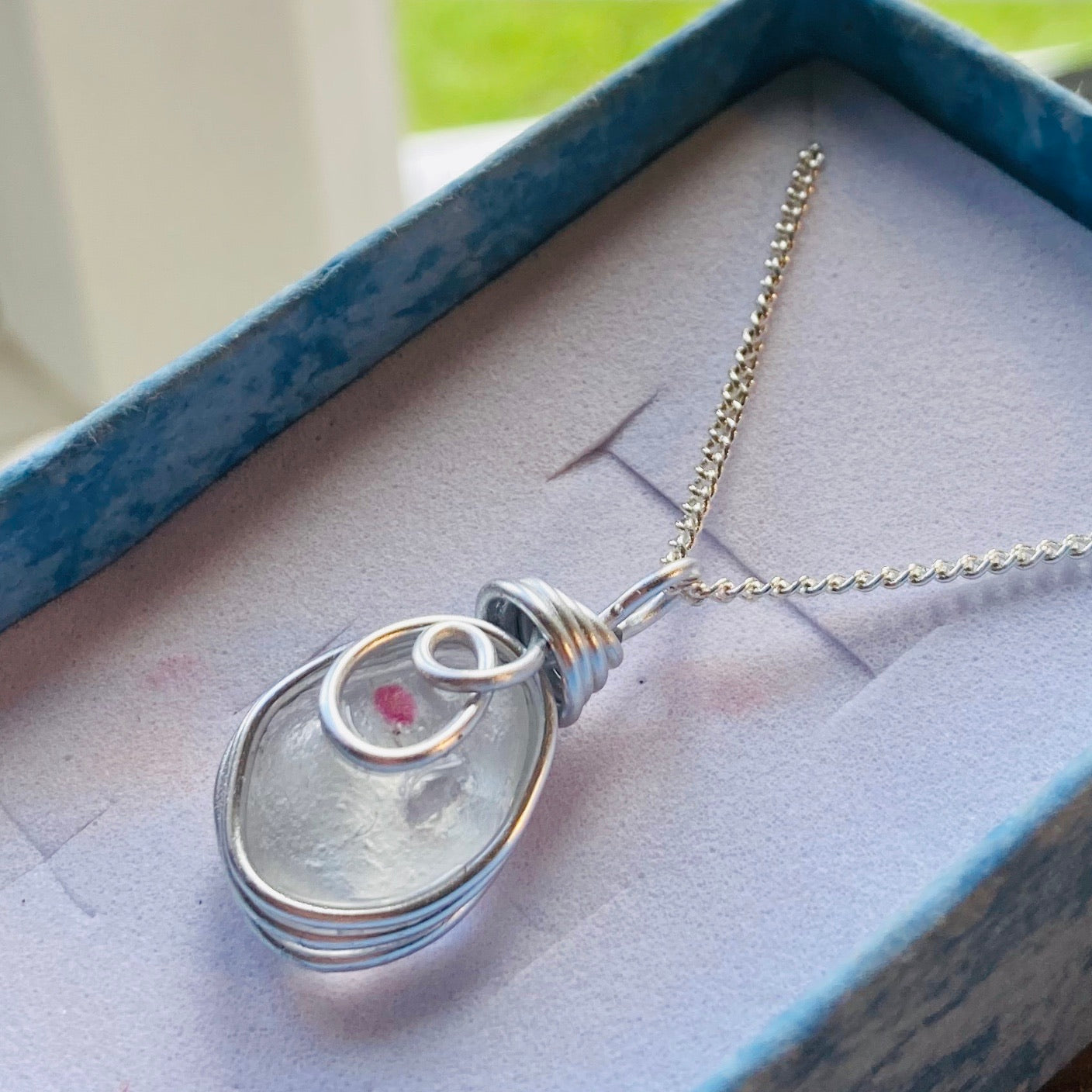 Pink Dot Seaham Sea Glass Pendant
