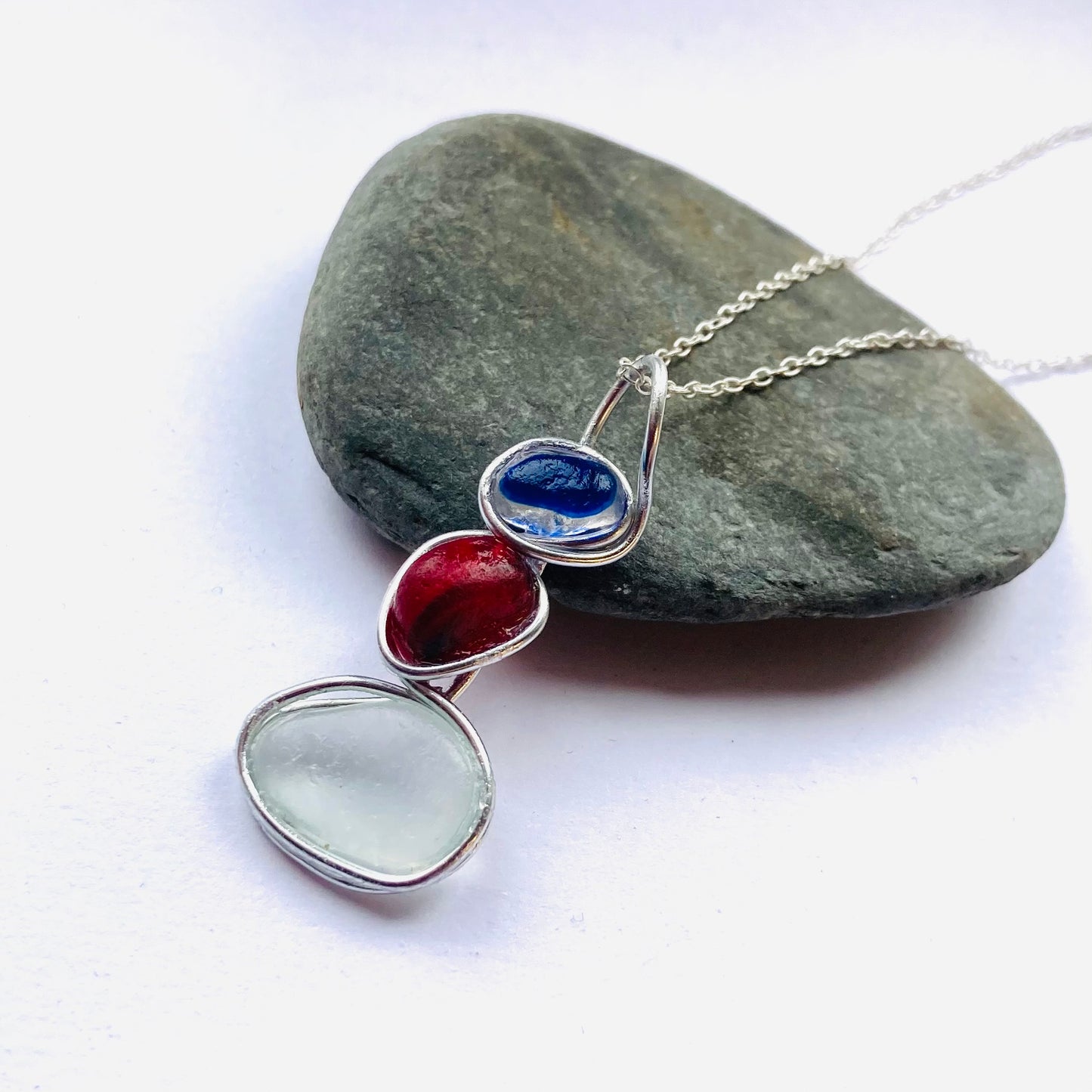 Three Piece Seaham Sea Glass Pendant