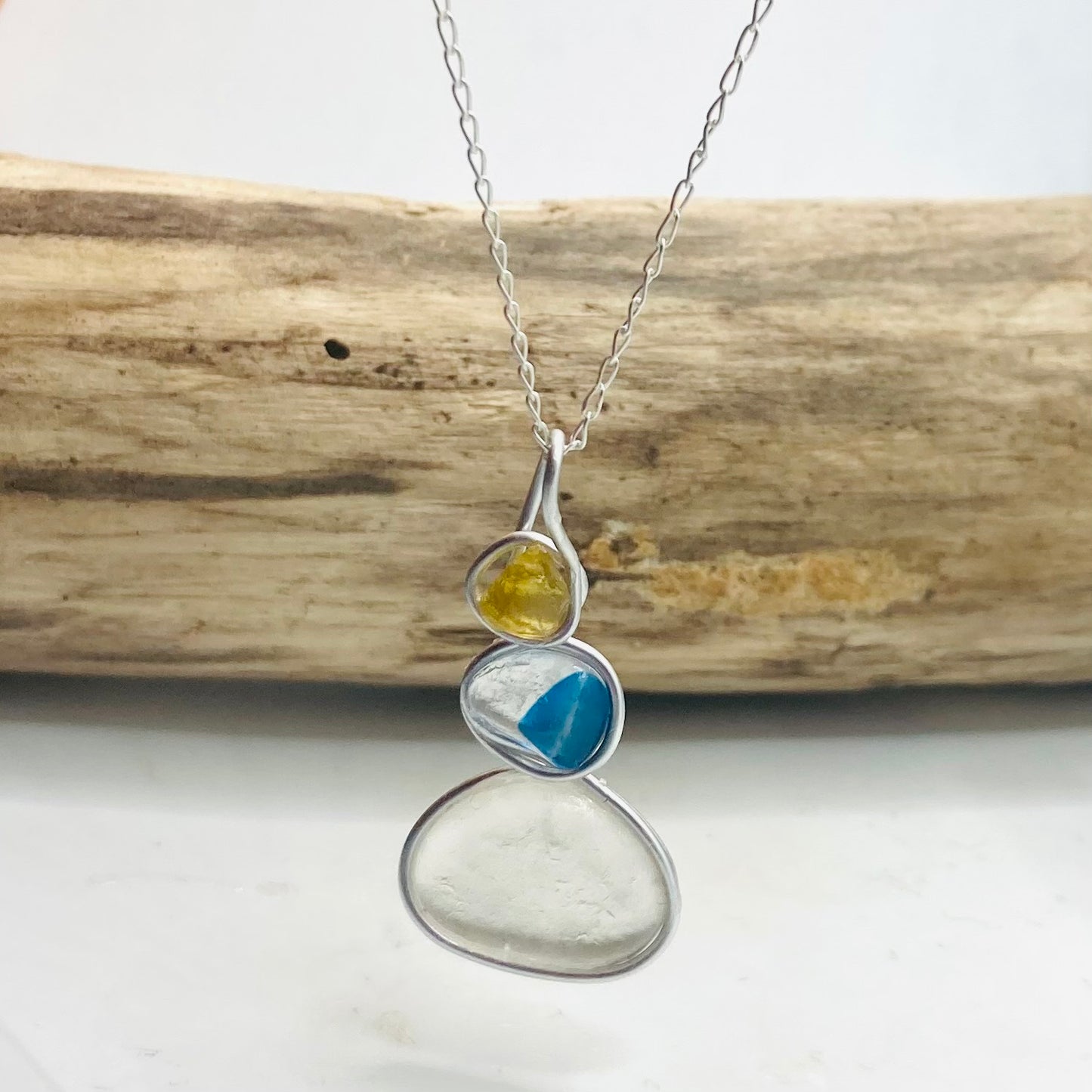 Three Piece Seaham Sea Glass Pendant