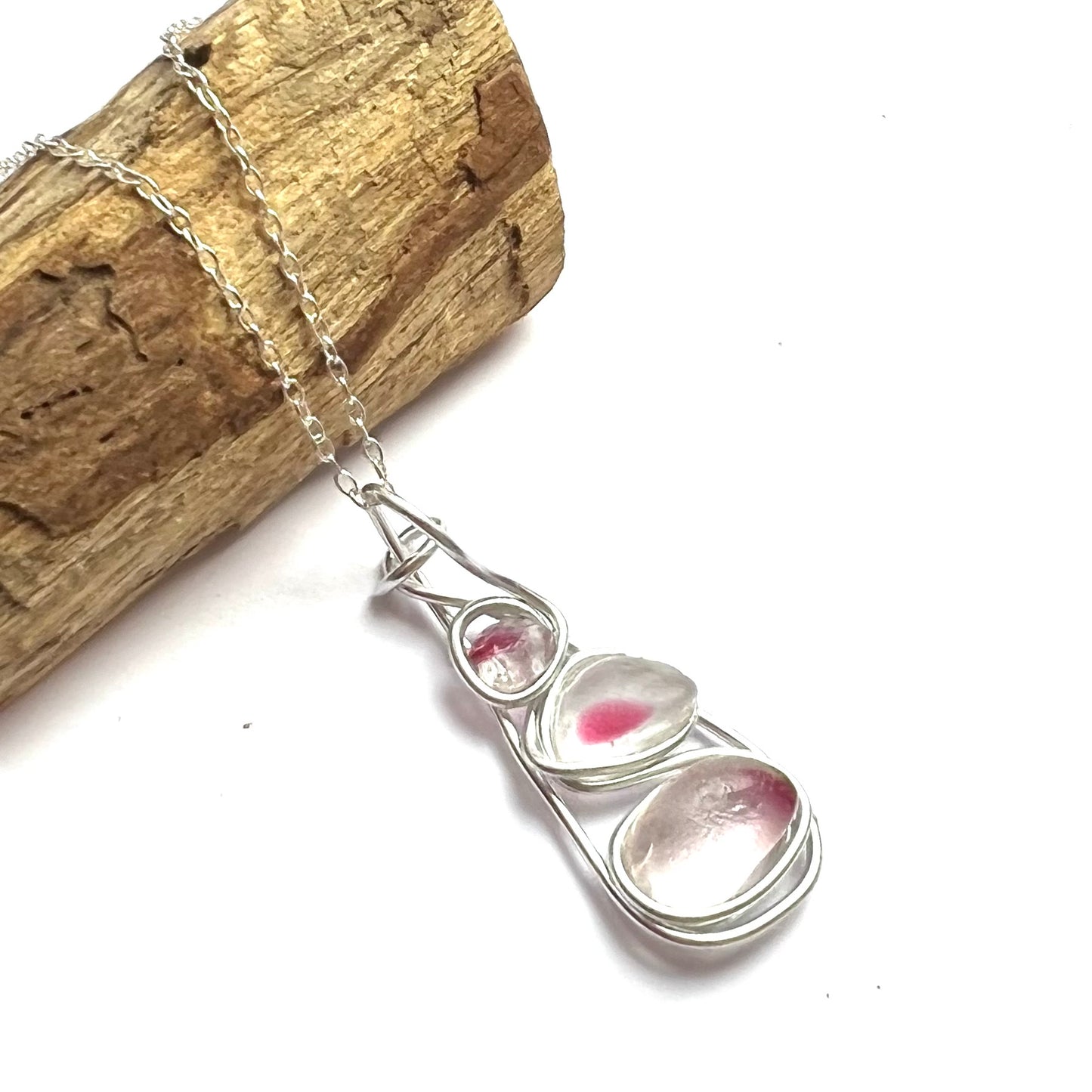 Three Piece Sea Glass Multi Pendant