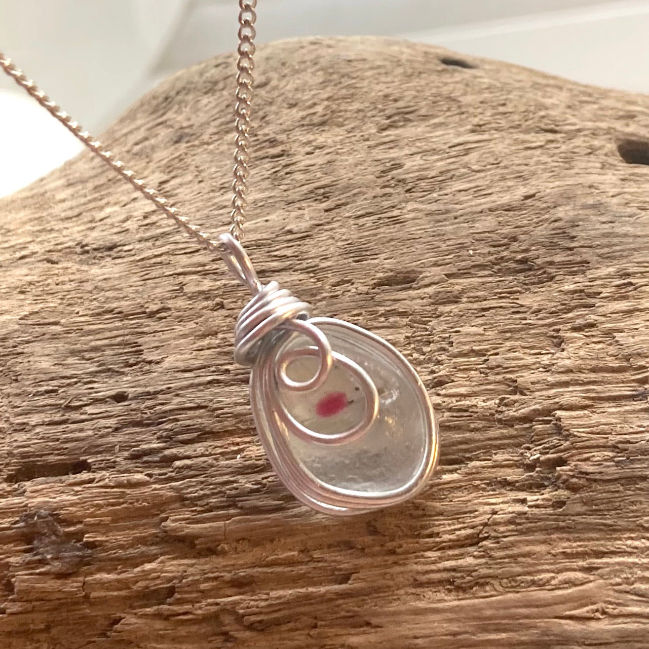 Pink Dot Seaham Sea Glass Pendant