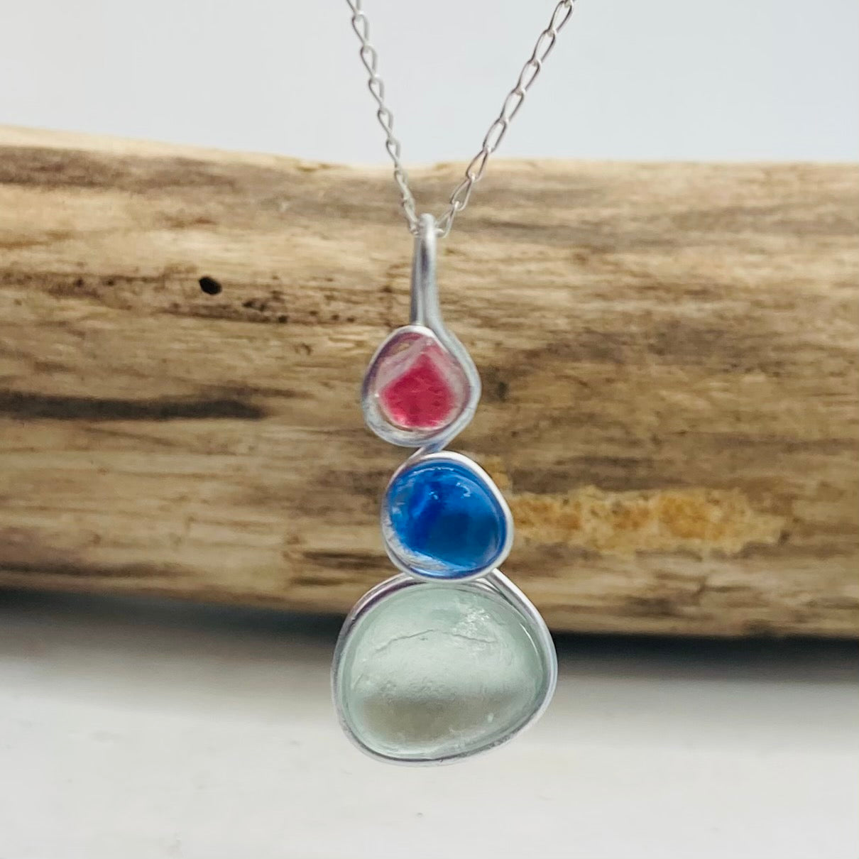 Three Piece Seaham Sea Glass Pendant