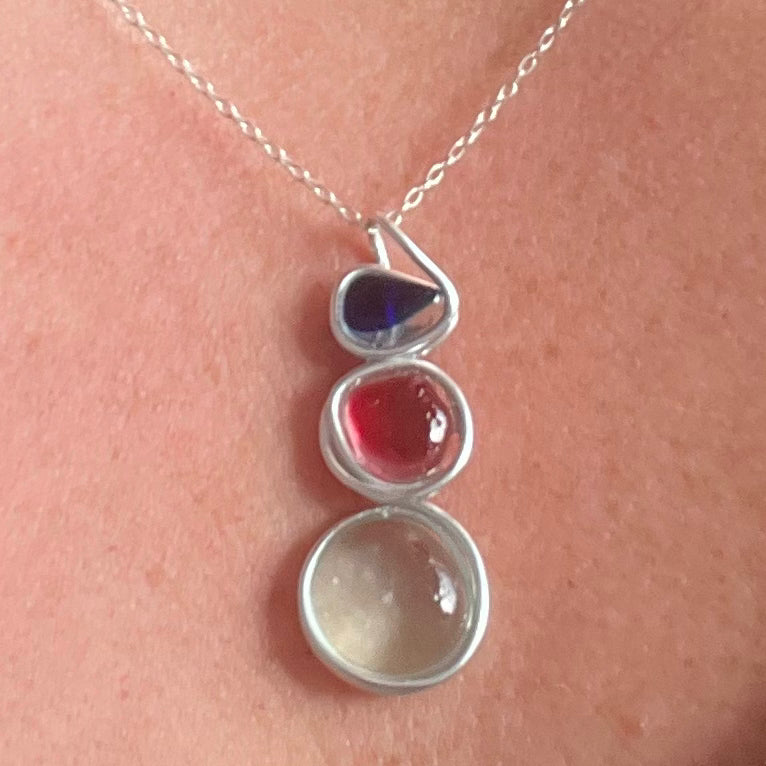 Three Piece Seaham Sea Glass Pendant