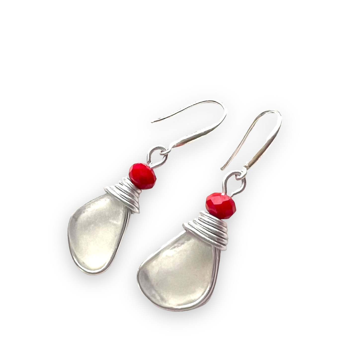 Sea Glass & Berry Earrings