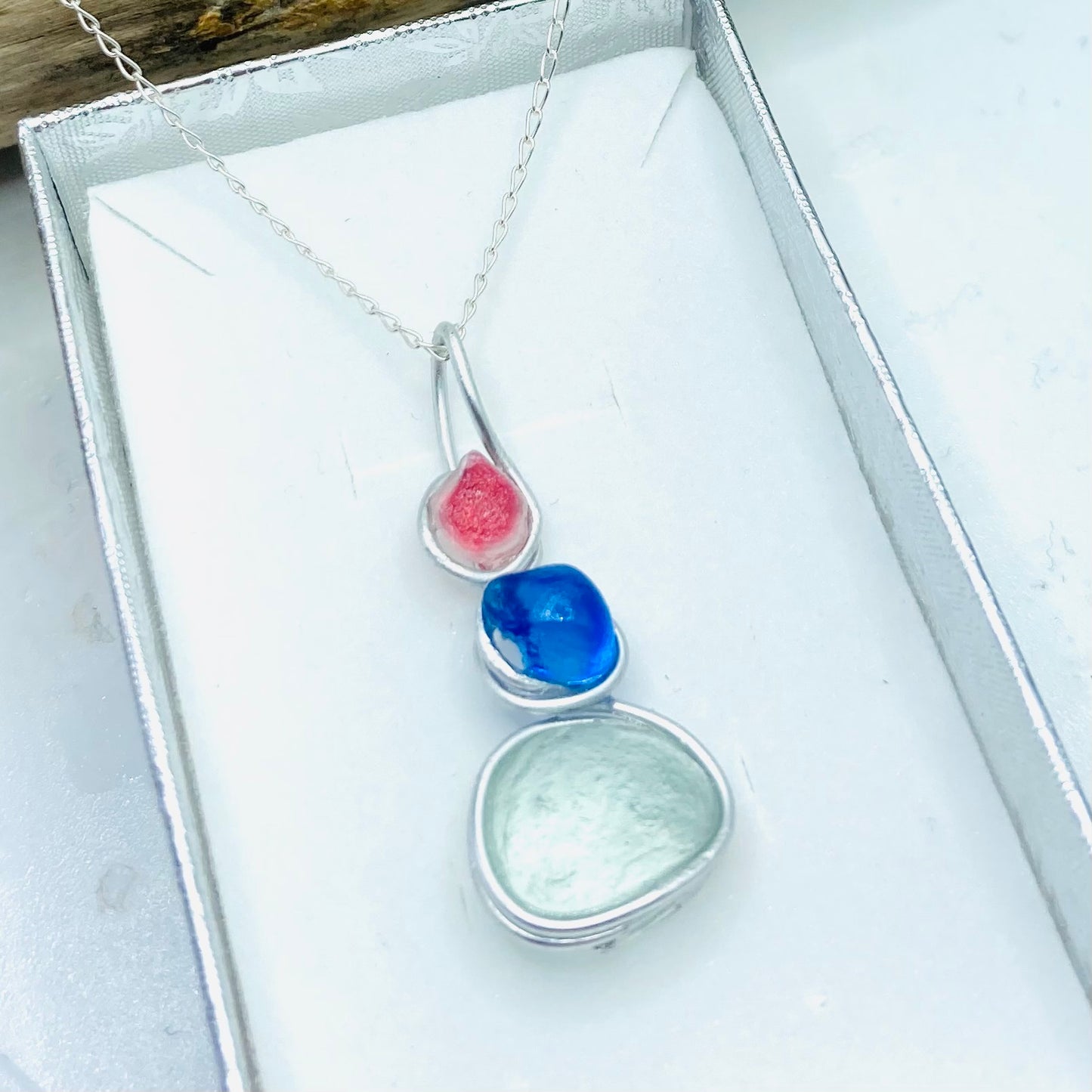 Three Piece Seaham Sea Glass Pendant