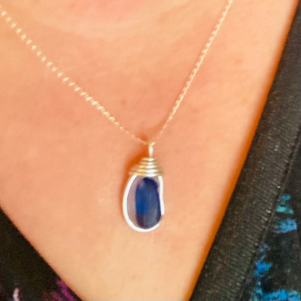 Blues Seaham Sea Glass Multicolour Pendant