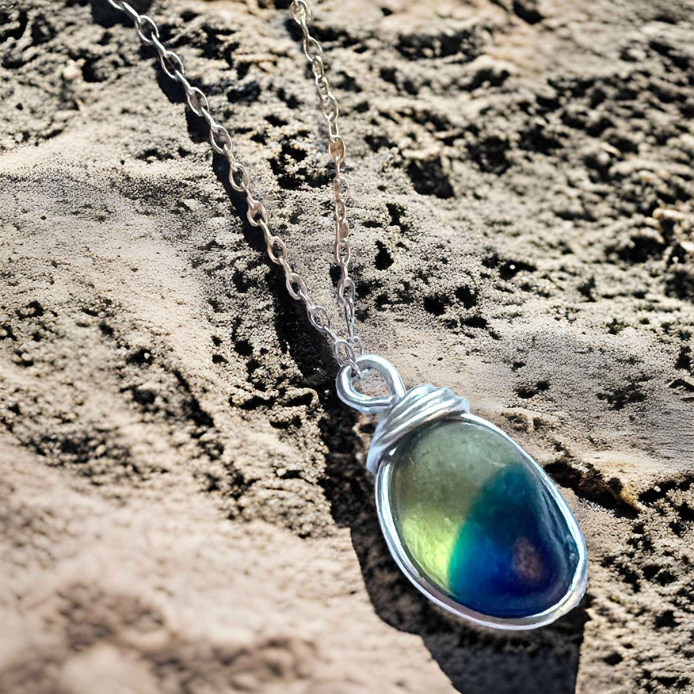 Two Tone Seaham Sea Glass Pendant