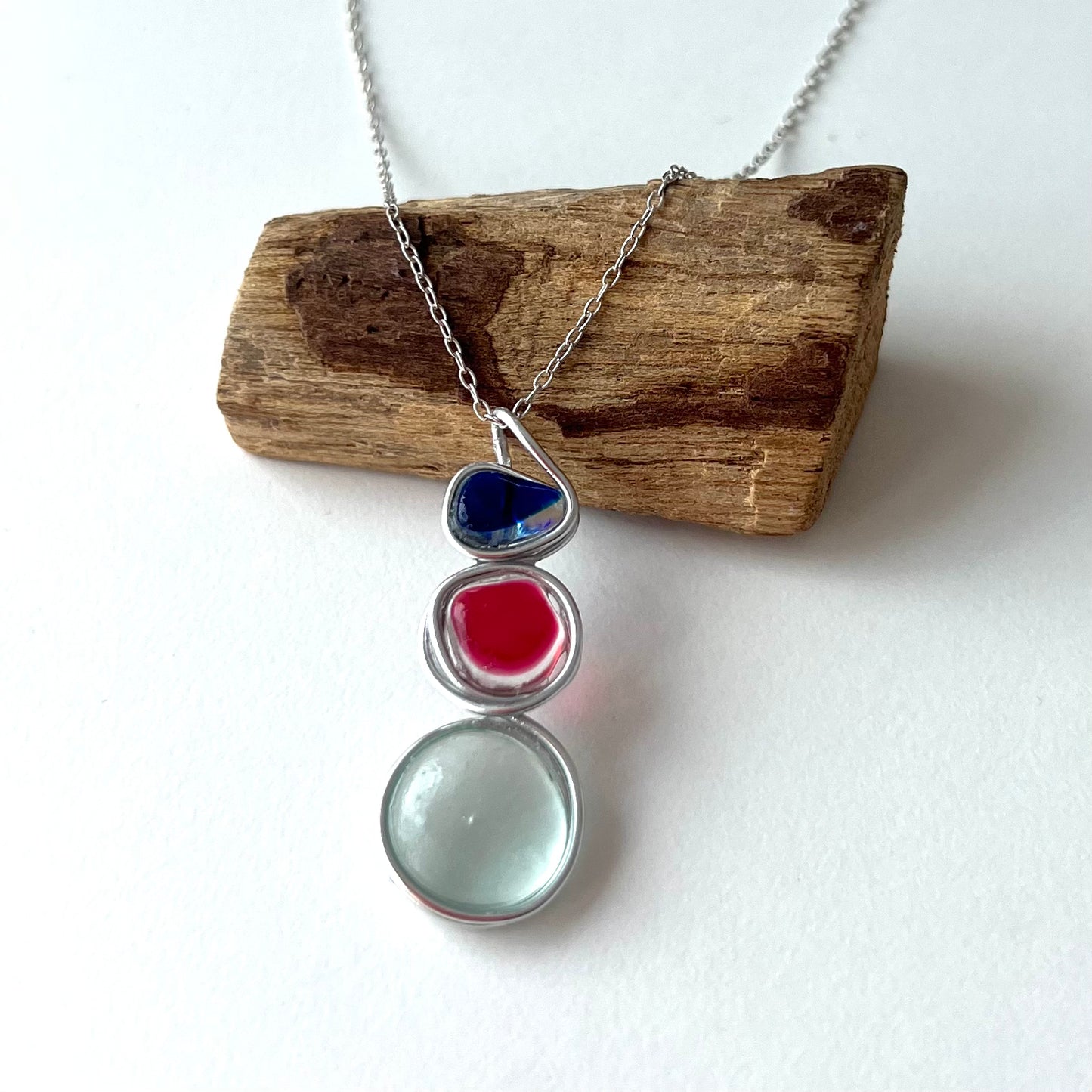 Three Piece Seaham Sea Glass Pendant